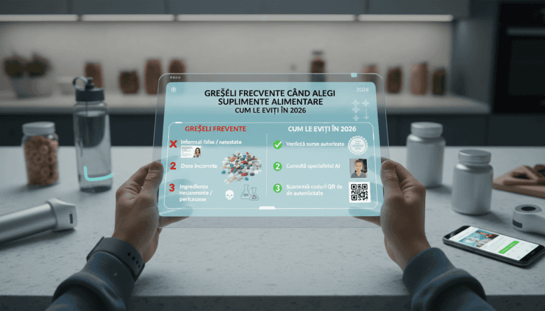 Greșeli frecvente când alegi suplimente alimentare — și cum le eviți în 2026