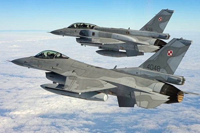 f-16-polonia NATO, ridicate de urgență la granița cu România din cauza unui avion chinezesc