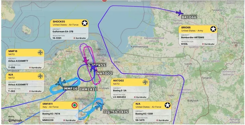 NATO a desfășurat resurse aeriene majore în coasta Rusiei în contextul recentei consolidări navale a Rusiei, inclusiv fregata înarmată